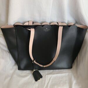 Kate Spade Magnolia Street Scalloped Black Tote